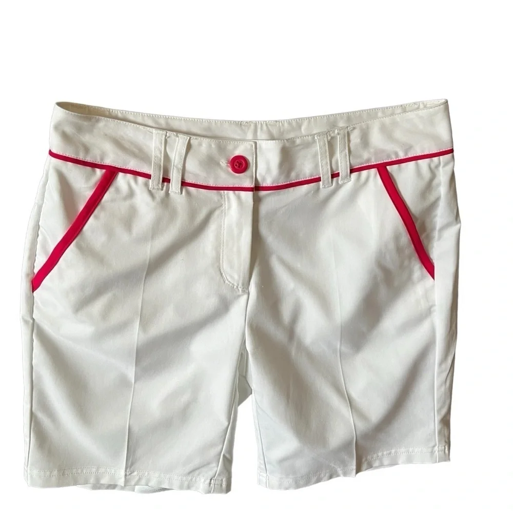Fila Sport Golf Shorts White & Pink Women's Size 6